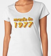 Made in 1977 (Yellow&Red) Women's Premium T-Shirt