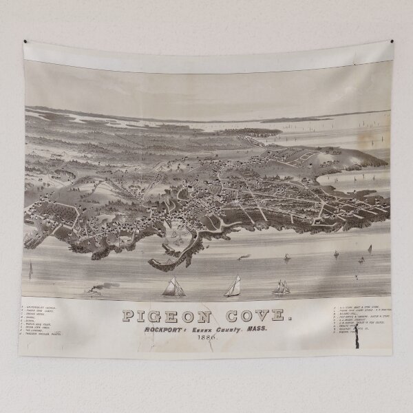 Item preview, Vintage Map of Pigeon Cove Rockport MA (1886) designed and sold by BravuraMedia.