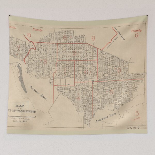 Item preview, Vintage Map of Washington DC (1894) designed and sold by BravuraMedia.
