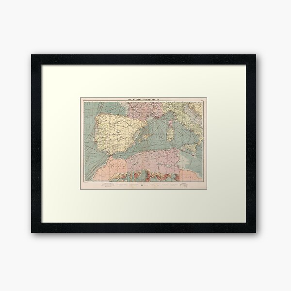Item preview, Vintage Map of The Eastern Mediterranean Ports (1905) designed and sold by BravuraMedia.