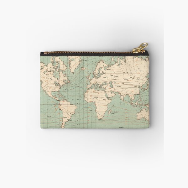 Item preview, Vintage World Isotherm Map (1850) designed and sold by BravuraMedia.