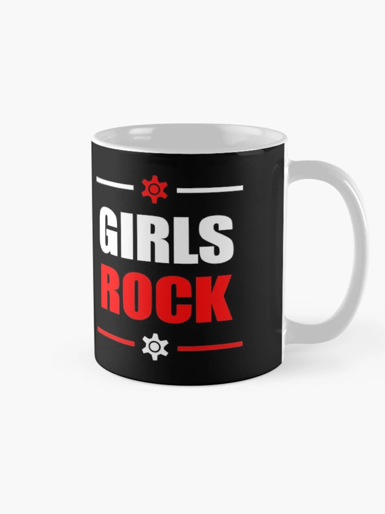 Thumbnail 3 of 6, Coffee Mug, Girls Rocks! designed and sold by KeepOnCoding.
