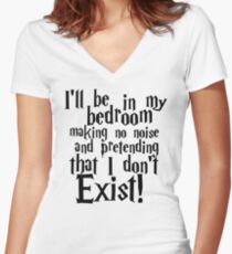 Bedroom Women's Fitted V-Neck T-Shirt