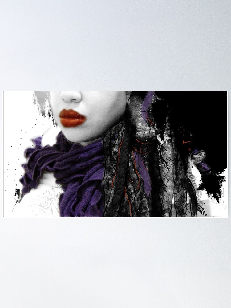 Thumbnail 1 of 3, Poster, My Favorite Scarf designed and sold by AngieRedmondArt.