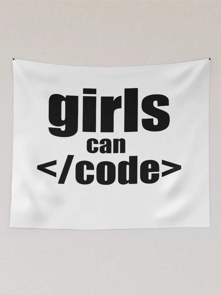 Thumbnail 2 of 3, Tapestry, Girl code designed and sold by KeepOnCoding.