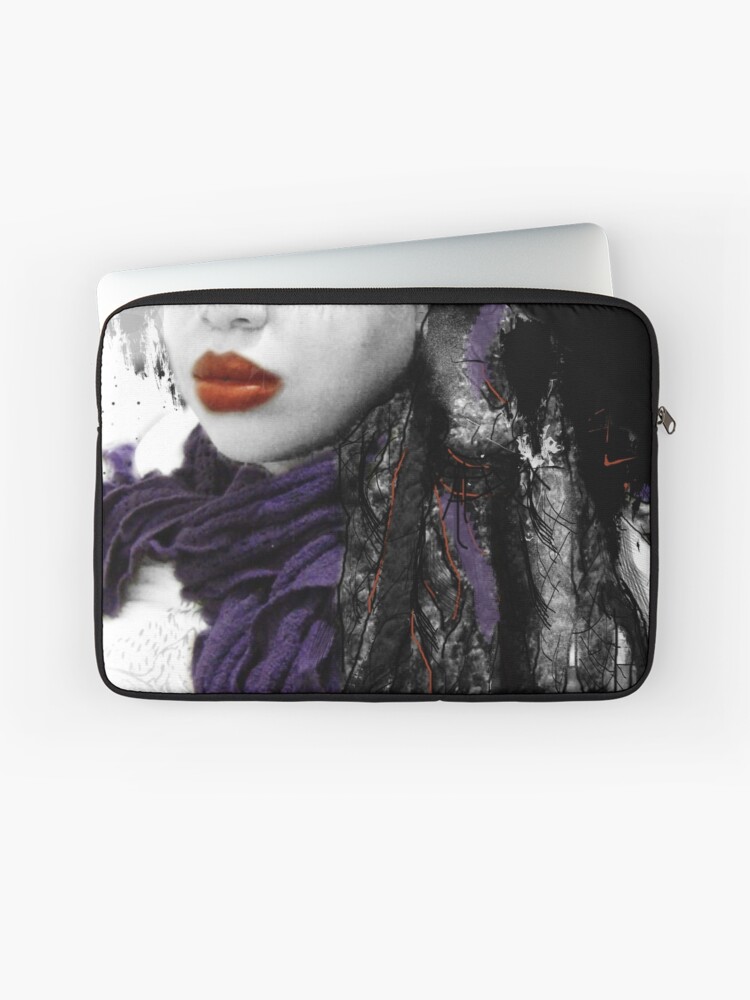 Thumbnail 1 of 2, Laptop Sleeve, My Favorite Scarf designed and sold by AngieRedmondArt.
