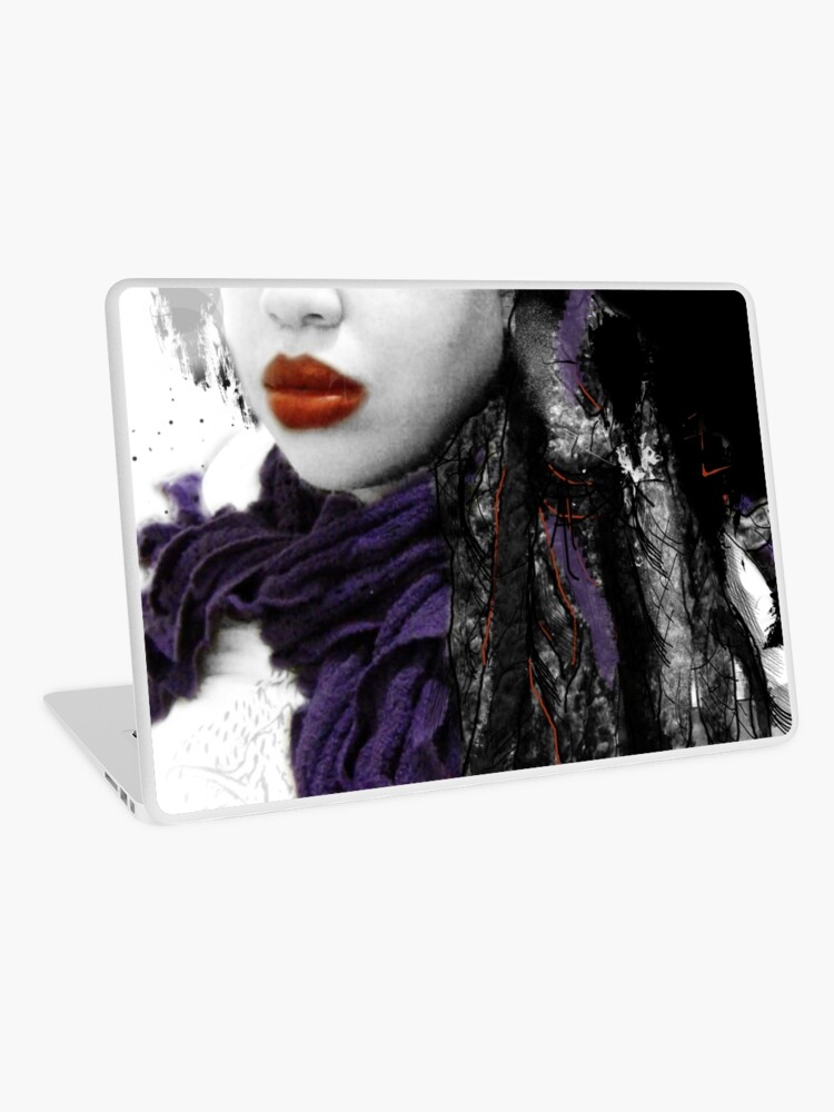 Thumbnail 1 of 2, Laptop Skin, My Favorite Scarf  designed and sold by AngieRedmondArt.