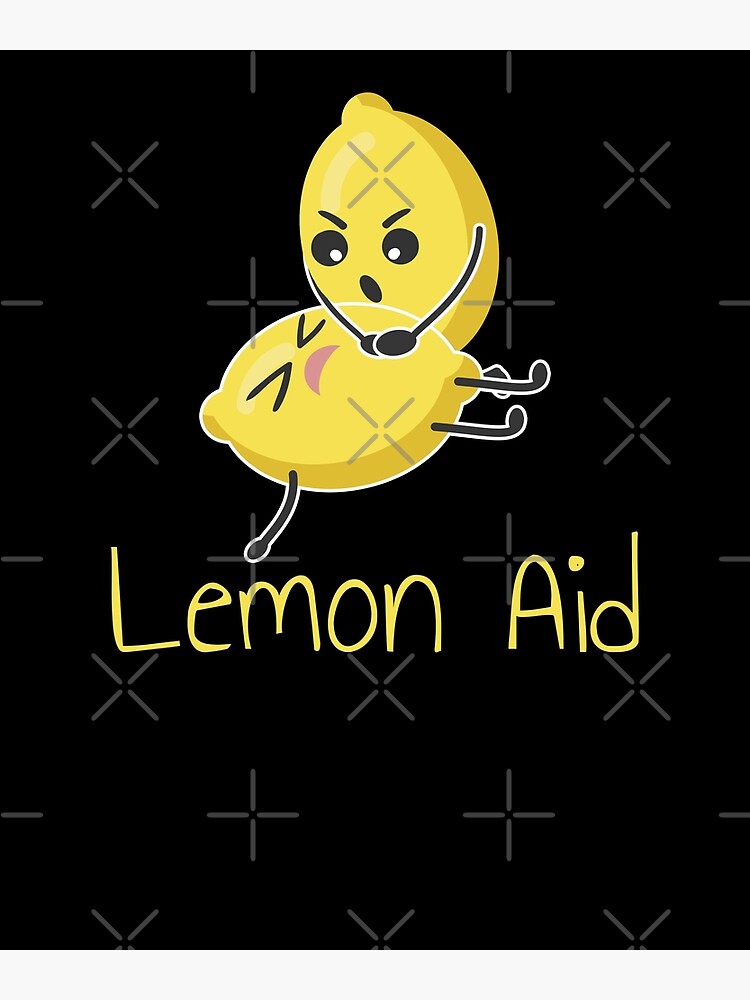 "Funny LemonAid Lemon First Aid Pun Joke" Poster for Sale by