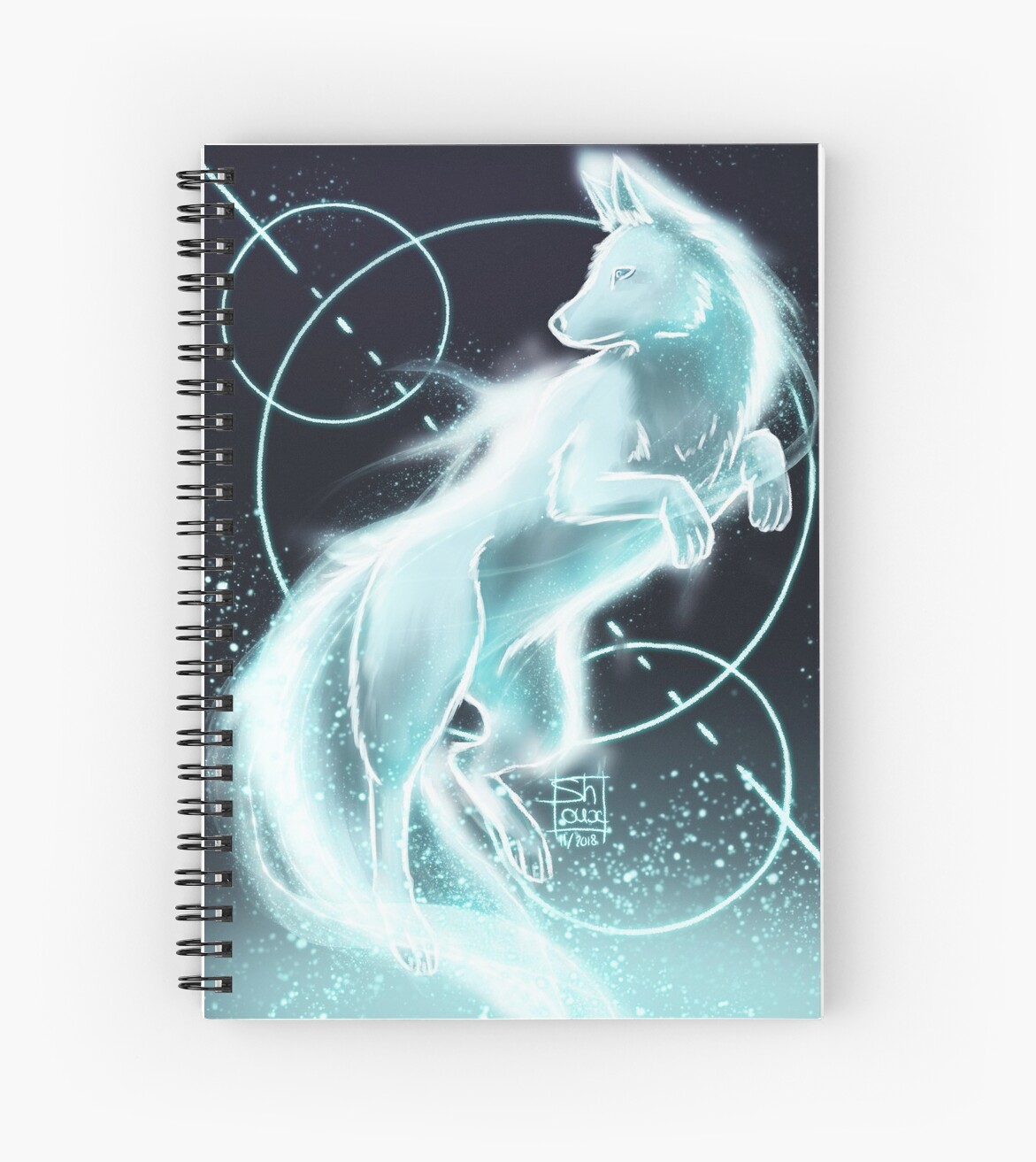 "Stellar Wolf" Spiral Notebooks by Shoux Redbubble