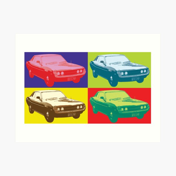 Toyota Celica TA22 Warhol pop art style Art Print