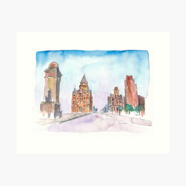 Item preview, Syracuse USA New York State Impressionistic Watercolor designed and sold by artshop77.