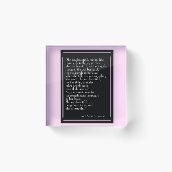 Item preview,  F. Scott Fitzgerald's 'She Was Beautiful'  designed and sold by mensijazavcevic.