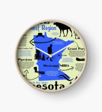 Minnesota National Parks Infographic Map Clock