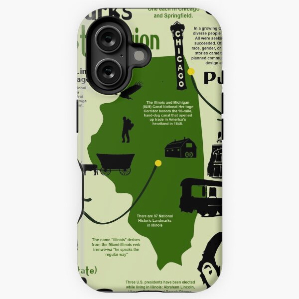Item preview, Illinois National Park Infographic Map  designed and sold by BravuraMedia.