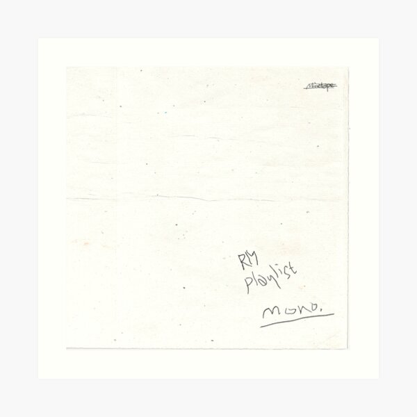 RM Mono Mixtape inspired Art Print A5A6