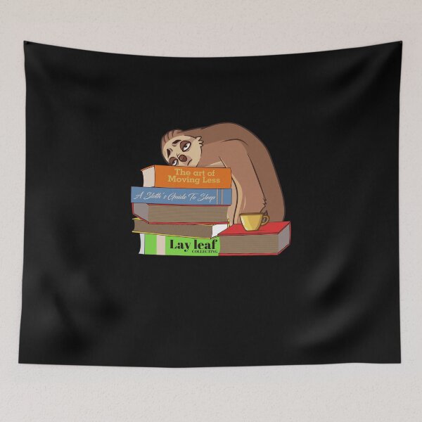 Artikelvorschau, Müde Sloth Reading - Bücherwurm - Bücher lesen entworfen und verkauft von PrintPress.