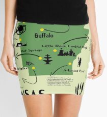 Arkansas National Parks Infographic Map Mini Skirt