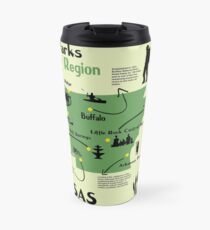 Arkansas National Parks Infographic Map Travel Mug