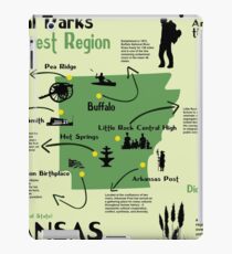 Arkansas National Parks Infographic Map iPad Case/Skin