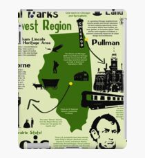 Illinois National Park Infographic Map iPad Case/Skin