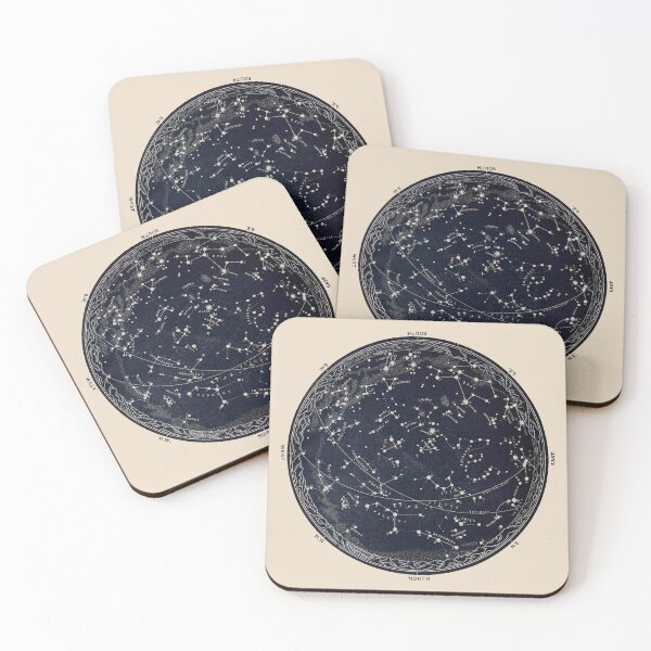 Item preview, Antique Map of the Night Sky, 19th century astronomy designed and sold by Glimmersmith.