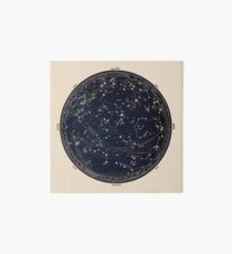 Antique Map of the Night Sky, 19th century astronomy Art Board Print