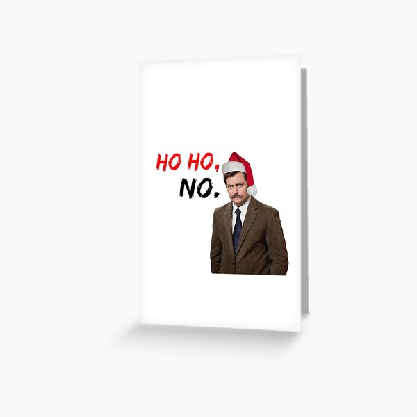 Parks and Rec, Ron Swanson Xmas, meme greeting cards Greeting Card