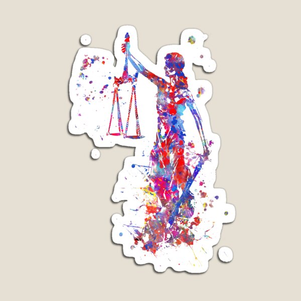 "Lady justice, watercolor lady justice, lady justice print, lady
