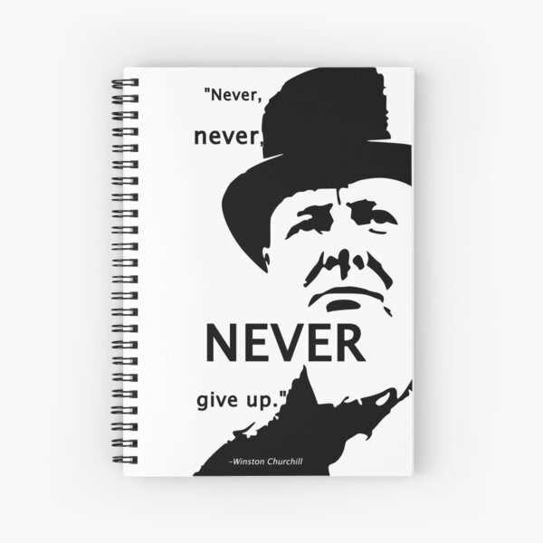 Aperçu de l'œuvre Citation de Churchill ne jamais abandonner (sombre) créée et vendue par TuuliTuule.