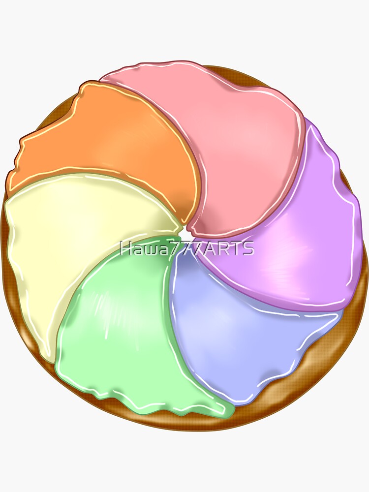 Thumbnail 3 of 3, Sticker, Rainbow Swirl Donut designed and sold by Hawa777ARTS.