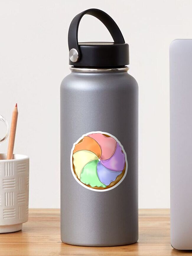 Thumbnail 1 of 3, Sticker, Rainbow Swirl Donut designed and sold by Hawa777ARTS.