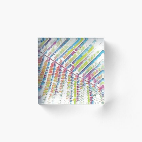 Watercolor Leaf Acrylic Block