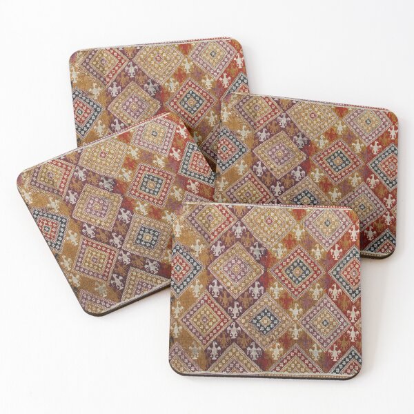 Item preview, MEDIEVAL GEOMETRIC SWISS EMBROIDERY WITH RHOMBI AND EAGLES designed and sold by BulganLumini.