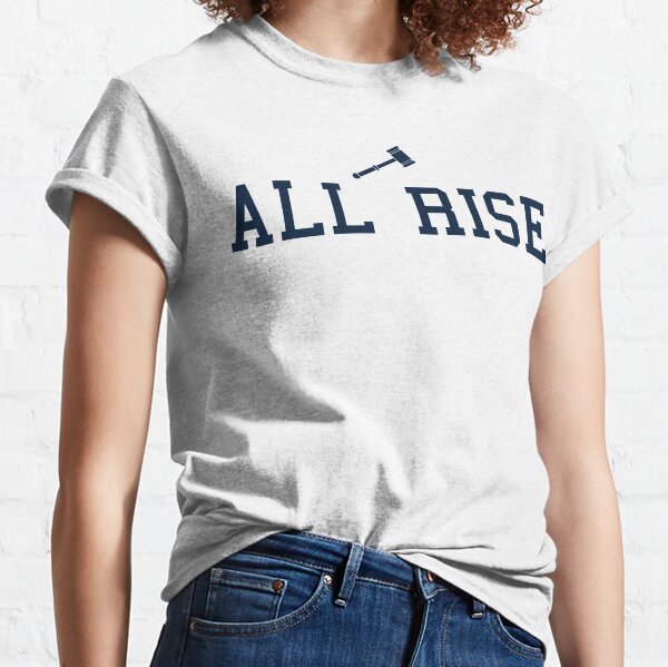 All Rise 99-All Rise For The Judge Ny Yankee Baseball Women Zipper Sexy  Printed Vintage T Shirts Tops Full Print T-Shirt Aaron