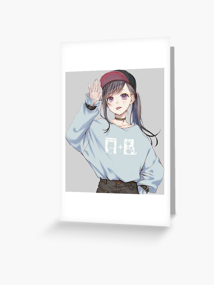 Aesthetic Anime Girl - Anime Kawaii Girl Classic . Greeting Card