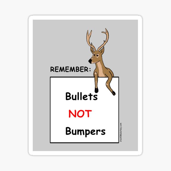 Bullets Not Bumpers Sticker