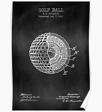 GOLF BALL chalkboard Poster