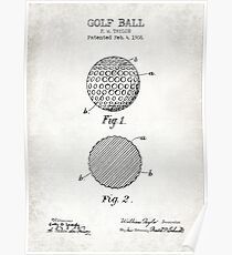 GOLF BALL patent Poster