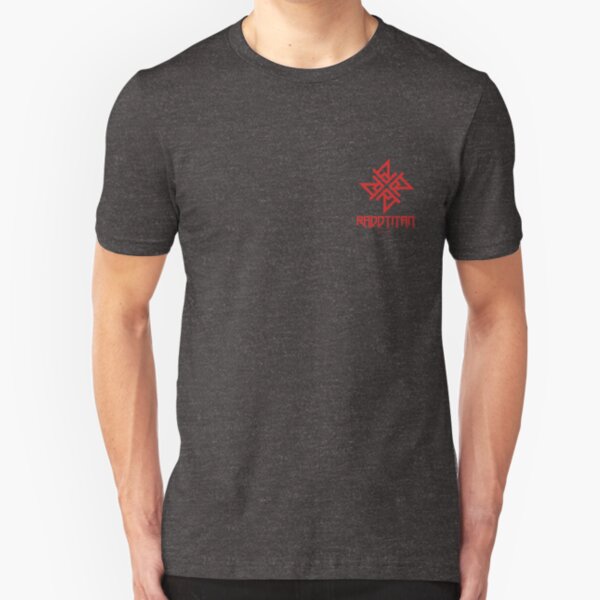 Red badge star - RaddTitan Slim Fit T-Shirt