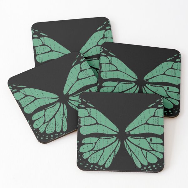 Item preview, Green and black butterfly pattern designed and sold by jaggerstudios.