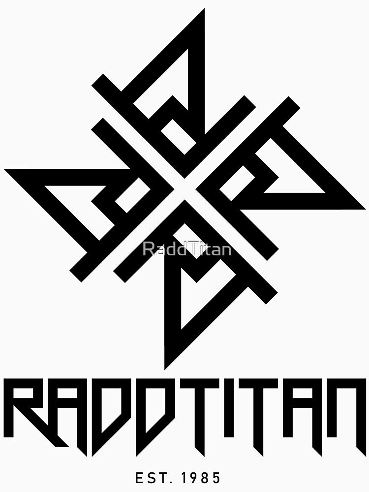 Thumbnail 7 of 7, Essential T-Shirt, Black Star and Logo Big - RaddTitan designed and sold by RaddTitan.