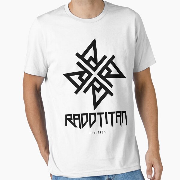 Black Star and Logo Big - RaddTitan Essential T-Shirt