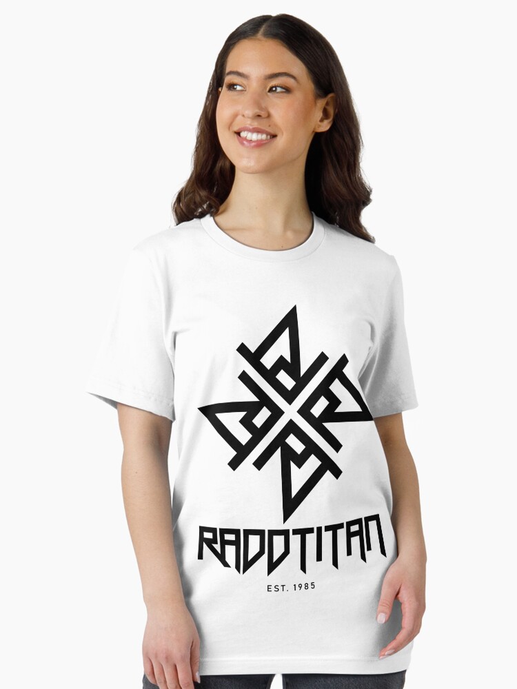 Thumbnail 2 of 7, Essential T-Shirt, Black Star and Logo Big - RaddTitan designed and sold by RaddTitan.
