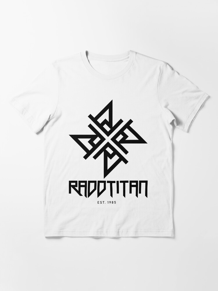 Thumbnail 3 of 7, Essential T-Shirt, Black Star and Logo Big - RaddTitan designed and sold by RaddTitan.