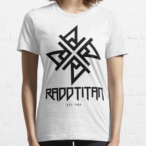 Black Star and Logo Big - RaddTitan Essential T-Shirt
