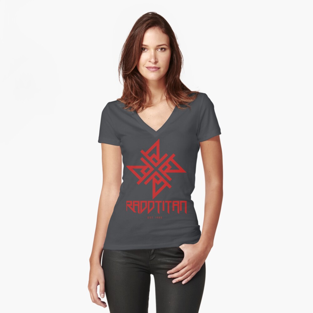 Item preview, Fitted V-Neck T-Shirt designed and sold by RaddTitan.
