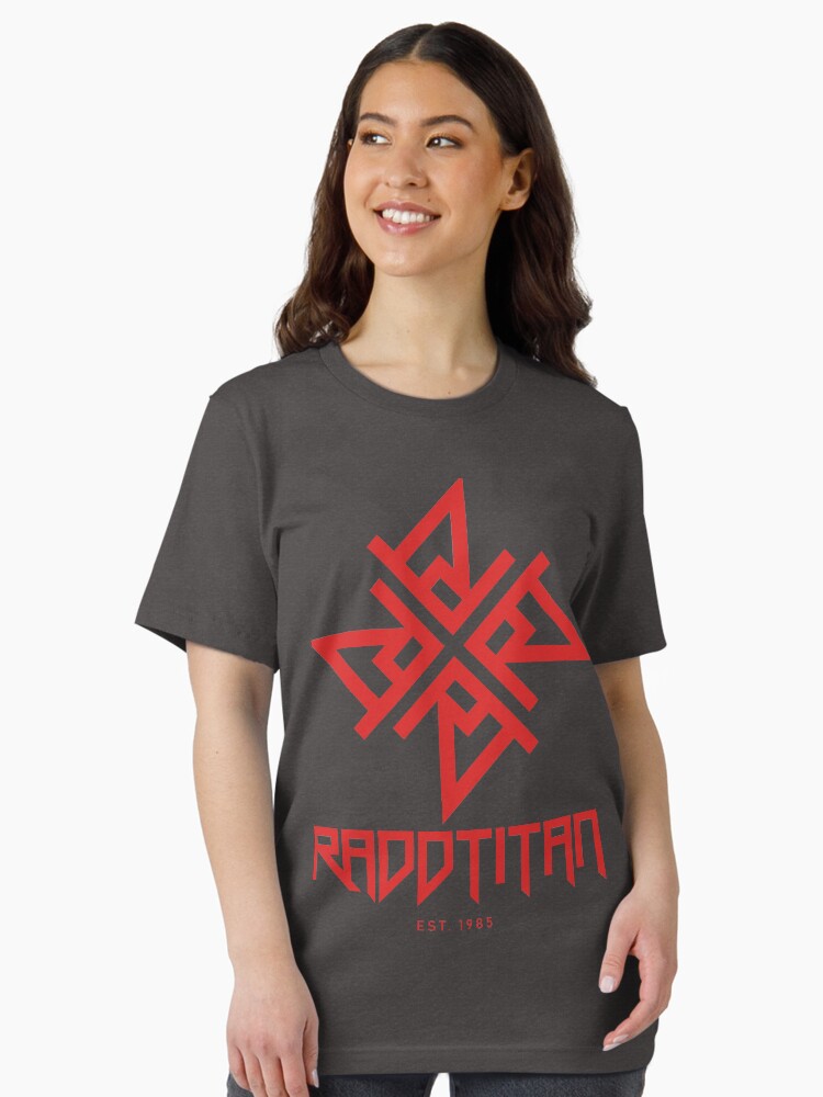 Thumbnail 1 of 7, Essential T-Shirt, Red Star and Logo Big - RaddTitan designed and sold by RaddTitan.