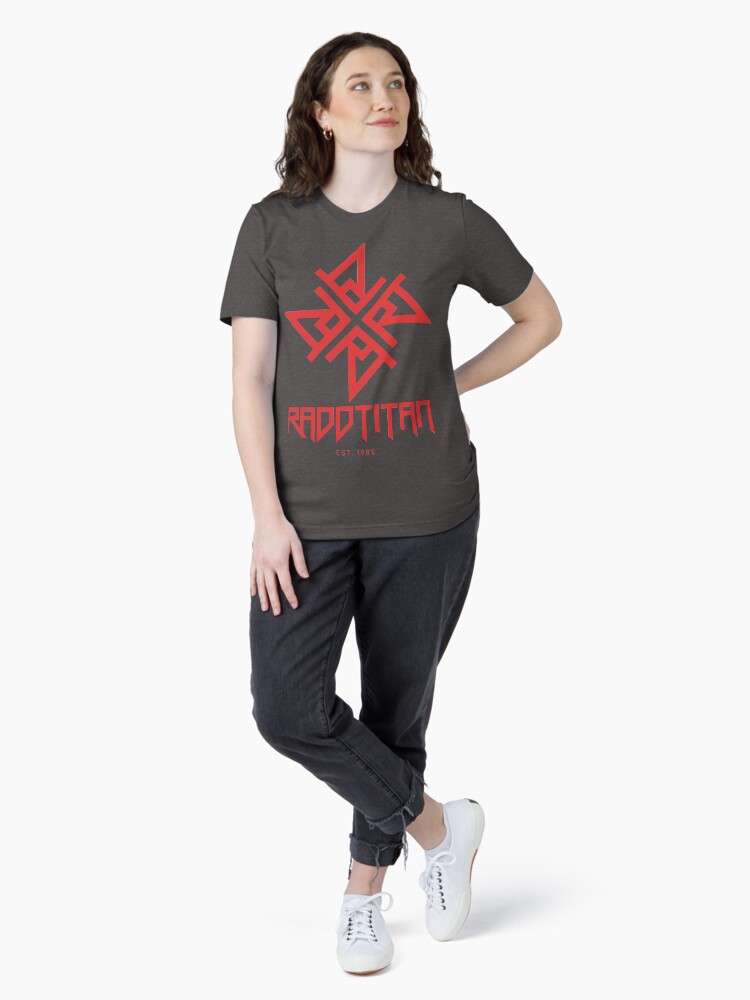 Thumbnail 4 of 7, Essential T-Shirt, Red Star and Logo Big - RaddTitan designed and sold by RaddTitan.