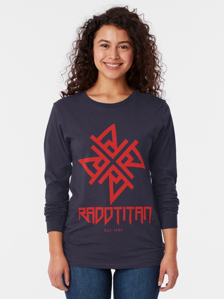 Thumbnail 2 of 5, Long Sleeve T-Shirt, Red Star and Logo Big - RaddTitan designed and sold by RaddTitan.