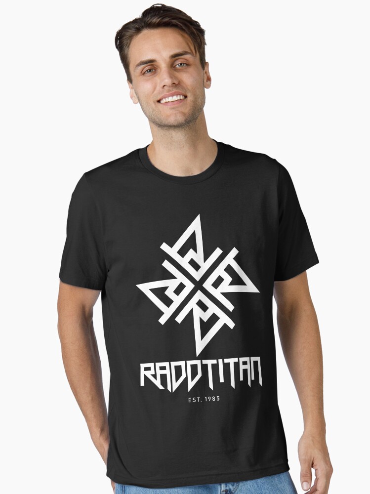 Thumbnail 1 of 7, Essential T-Shirt, White Star and Logo Big - RaddTitan designed and sold by RaddTitan.